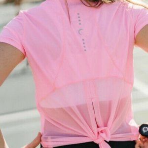 Zyia Active Pink Panel Split Back T